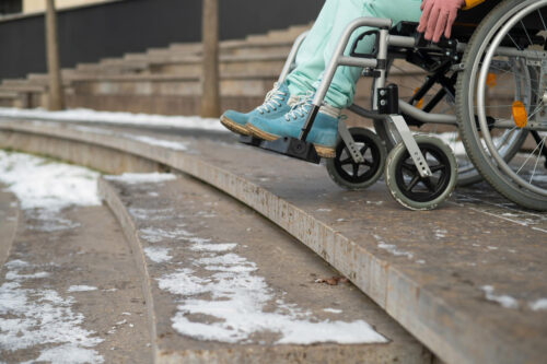 Winter Wheelchair Ramp Use