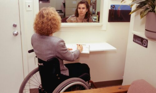 woman in wheelchair